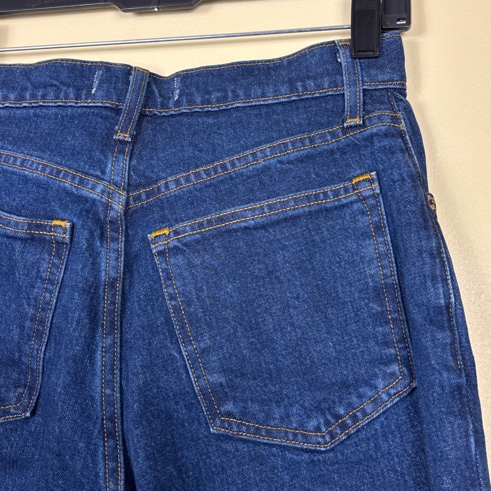 ABERCROMBIE & FITCH Curve High Rise 90s Straight Jeans Dark Marble Women Size 27 - Picture 13 of 15